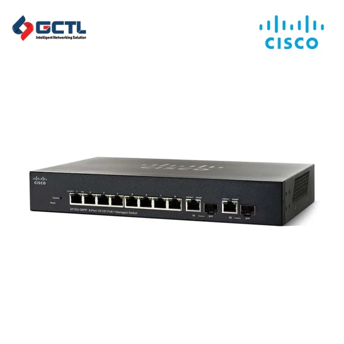 Cisco SF302-08PP–K9-EU 8-port 10 100 PoE+ Managed Switch Price